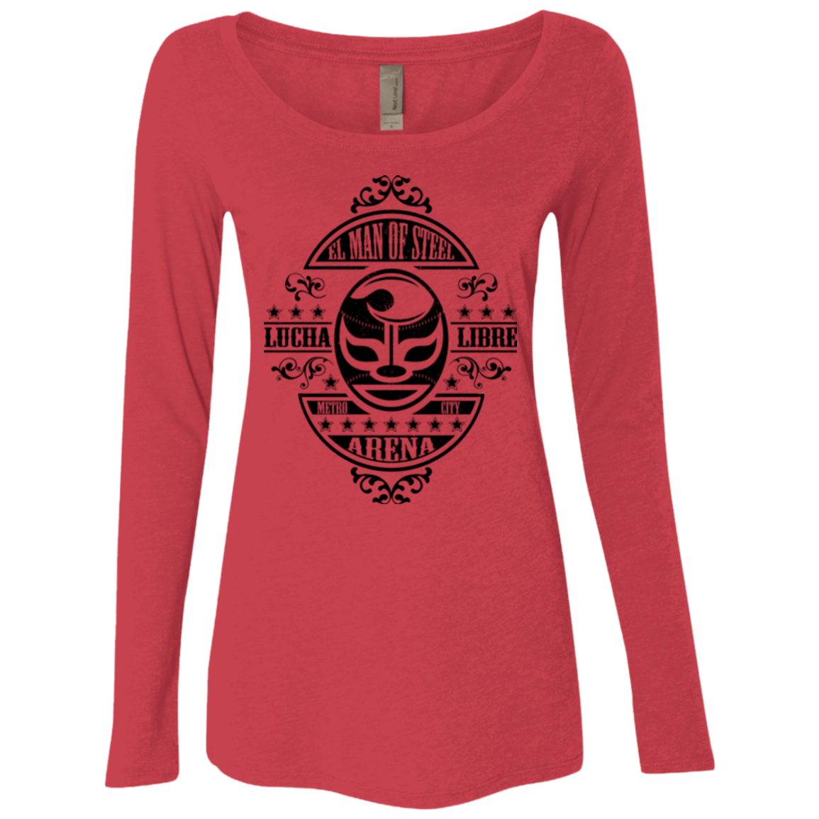 T-Shirts Vintage Red / Small luchamanofsteel Women's Triblend Long Sleeve Shirt