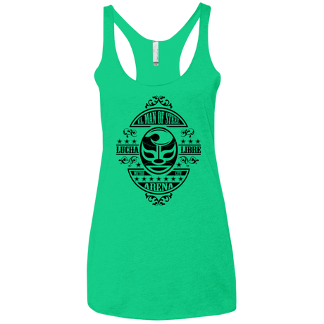 T-Shirts Envy / X-Small luchamanofsteel Women's Triblend Racerback Tank