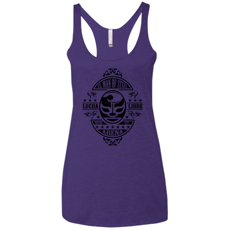 T-Shirts Purple / X-Small luchamanofsteel Women's Triblend Racerback Tank