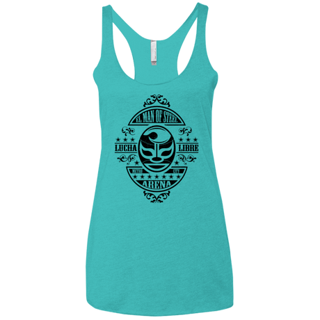 T-Shirts Tahiti Blue / X-Small luchamanofsteel Women's Triblend Racerback Tank