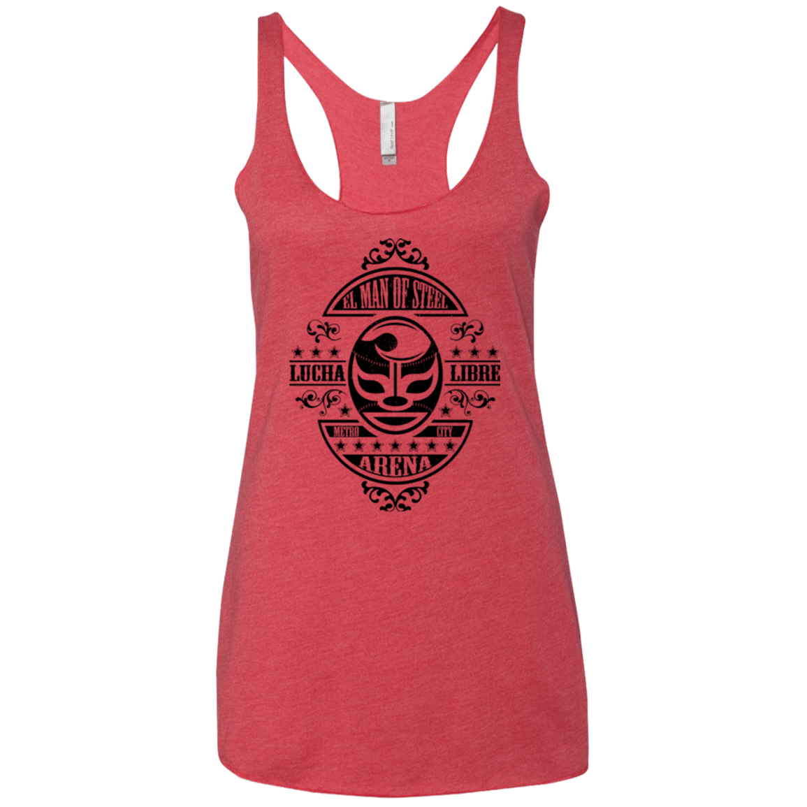 T-Shirts Vintage Red / X-Small luchamanofsteel Women's Triblend Racerback Tank