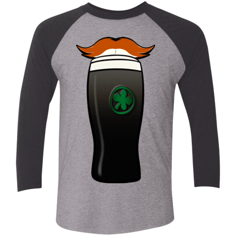 T-Shirts Premium Heather/ Vintage Black / X-Small Luck of The Irish Men's Triblend 3/4 Sleeve