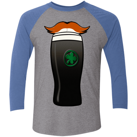 T-Shirts Premium Heather/ Vintage Royal / X-Small Luck of The Irish Men's Triblend 3/4 Sleeve