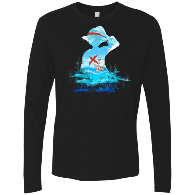 T-Shirts Black / Small Luffy sea 2 Men's Premium Long Sleeve