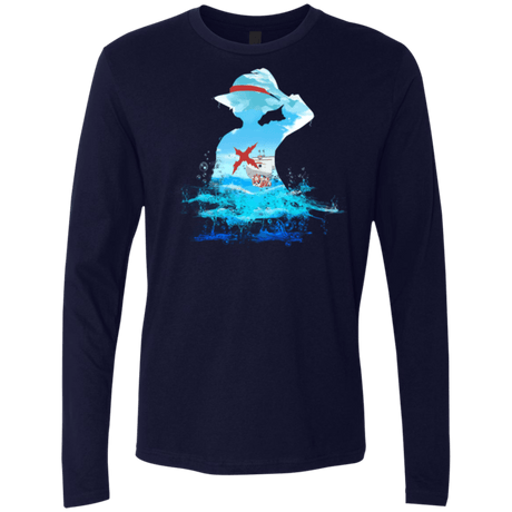 T-Shirts Midnight Navy / Small Luffy sea 2 Men's Premium Long Sleeve
