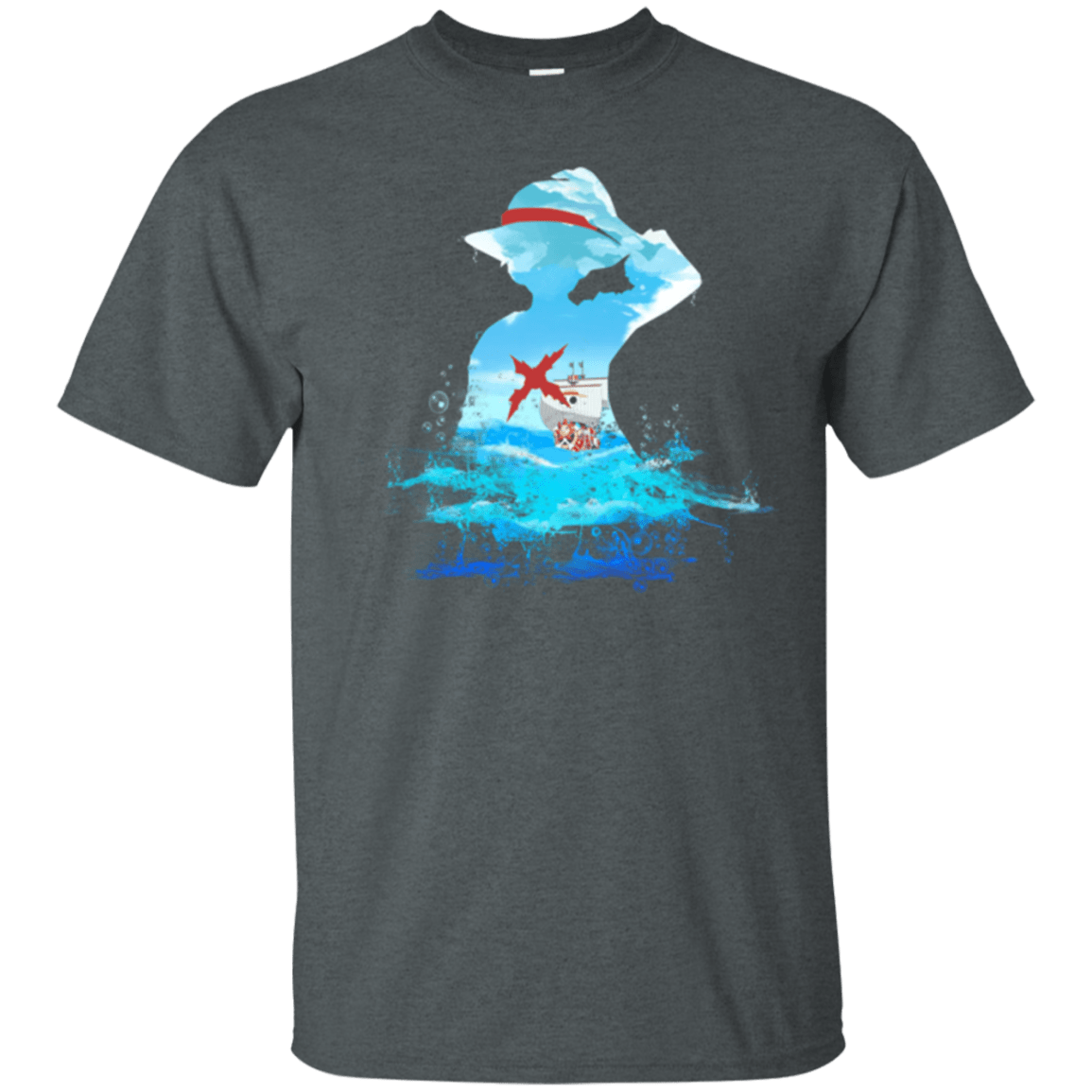 T-Shirts Dark Heather / Small Luffy sea 2 T-Shirt