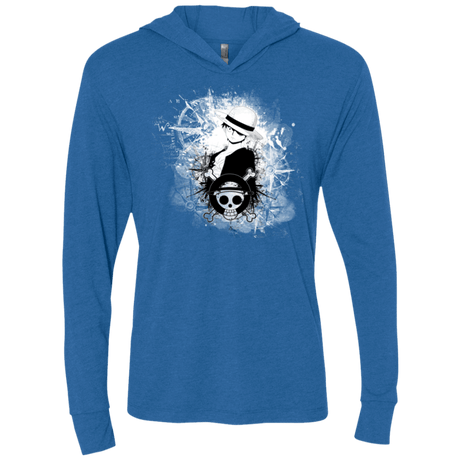 T-Shirts Vintage Royal / X-Small Luffy Triblend Long Sleeve Hoodie Tee