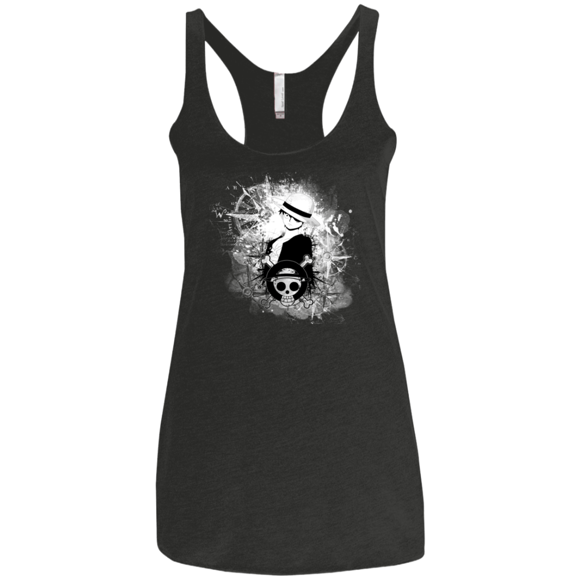 T-Shirts Vintage Black / X-Small Luffy Women's Triblend Racerback Tank
