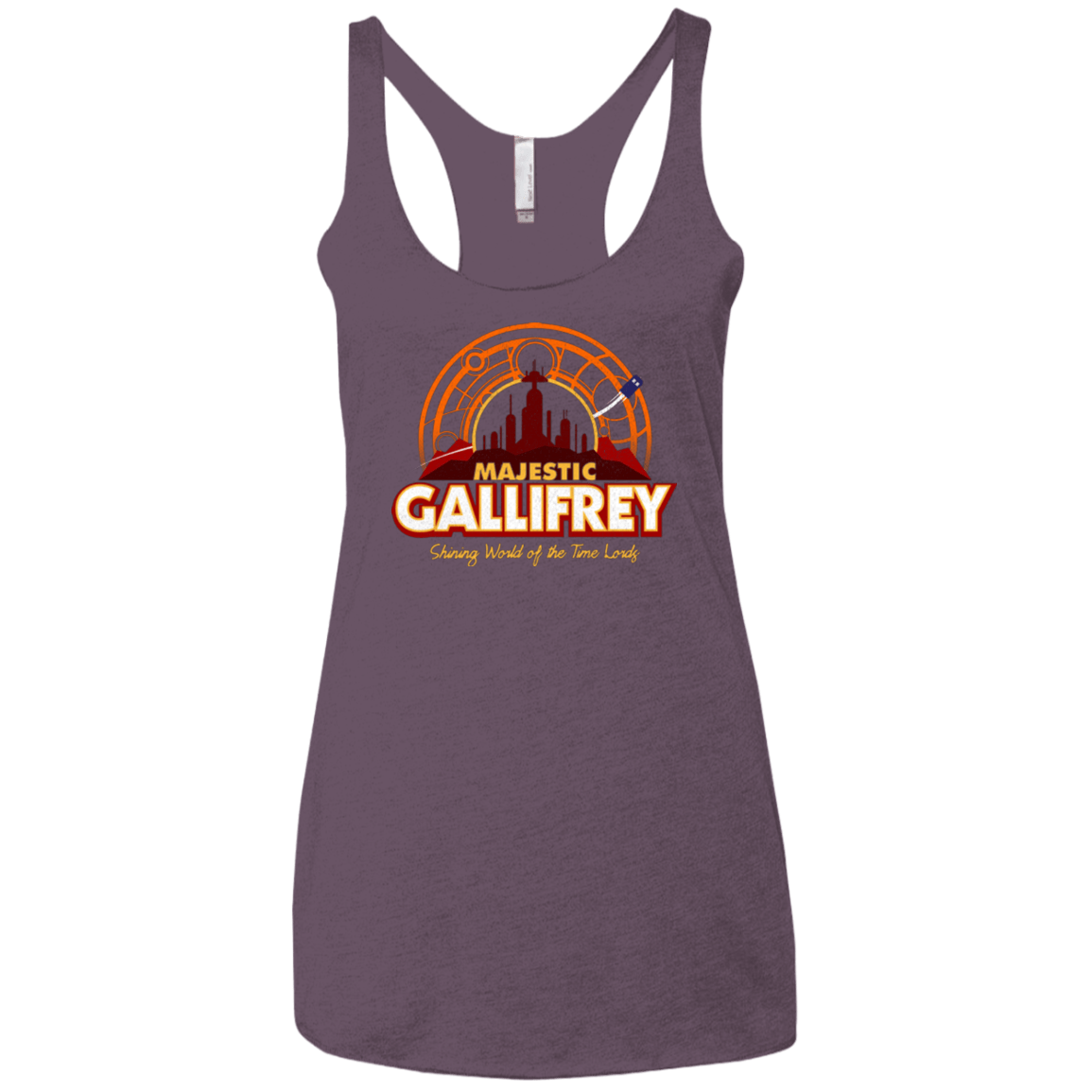 T-Shirts Vintage Purple / X-Small Majestic Gallifrey Women's Triblend Racerback Tank