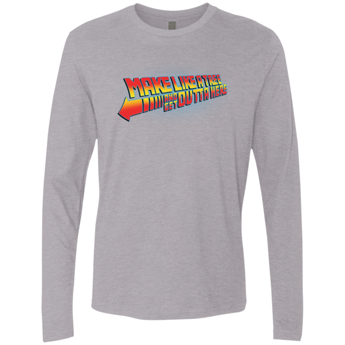 T-Shirts Heather Grey / Small Make Like A Tree Men's Premium Long Sleeve