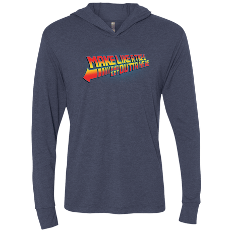 T-Shirts Vintage Navy / X-Small Make Like A Tree Triblend Long Sleeve Hoodie Tee