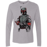 T-Shirts Heather Grey / Small Mandalorian Bounty Hunter Men's Premium Long Sleeve