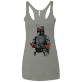 T-Shirts Venetian Grey / X-Small Mandalorian Bounty Hunter Women's Triblend Racerback Tank