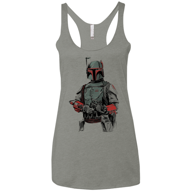 T-Shirts Venetian Grey / X-Small Mandalorian Bounty Hunter Women's Triblend Racerback Tank