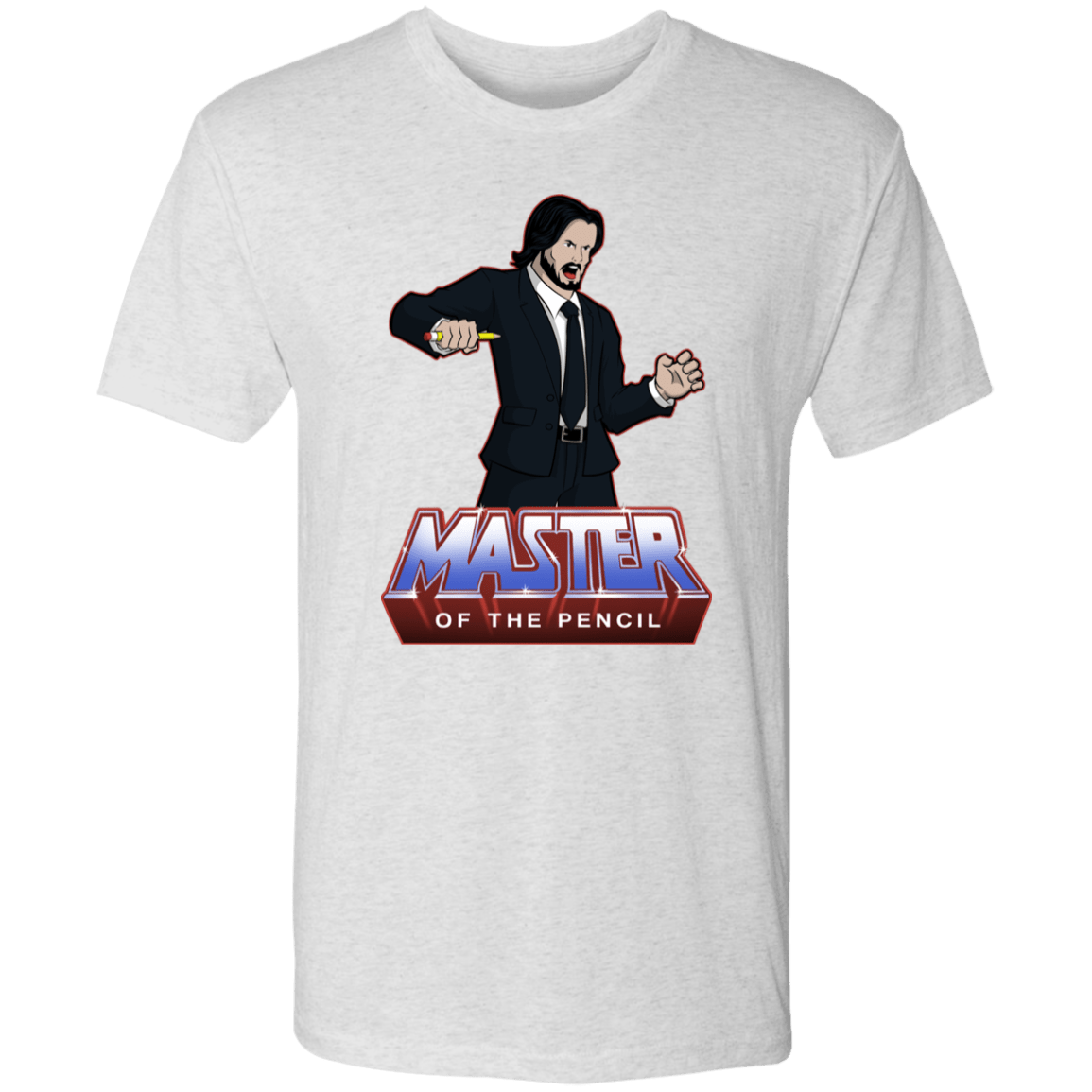 T-Shirts Heather White / S Master of the Pencil Men's Triblend T-Shirt