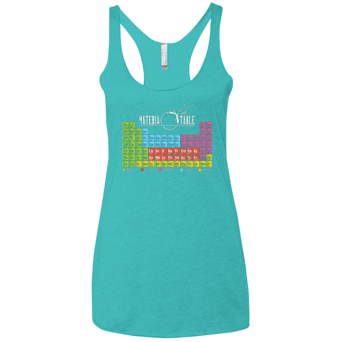 T-Shirts Tahiti Blue / X-Small MATERIA TABLE Women's Triblend Racerback Tank