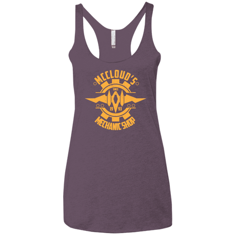 T-Shirts Vintage Purple / X-Small McCloud Mechanic Shop Women's Triblend Racerback Tank