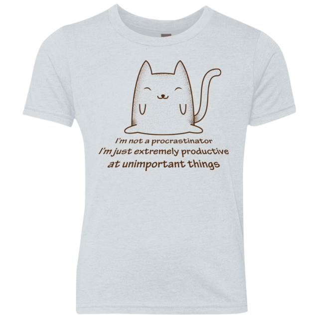 T-Shirts Heather White / YXS ME cat Youth Triblend T-Shirt