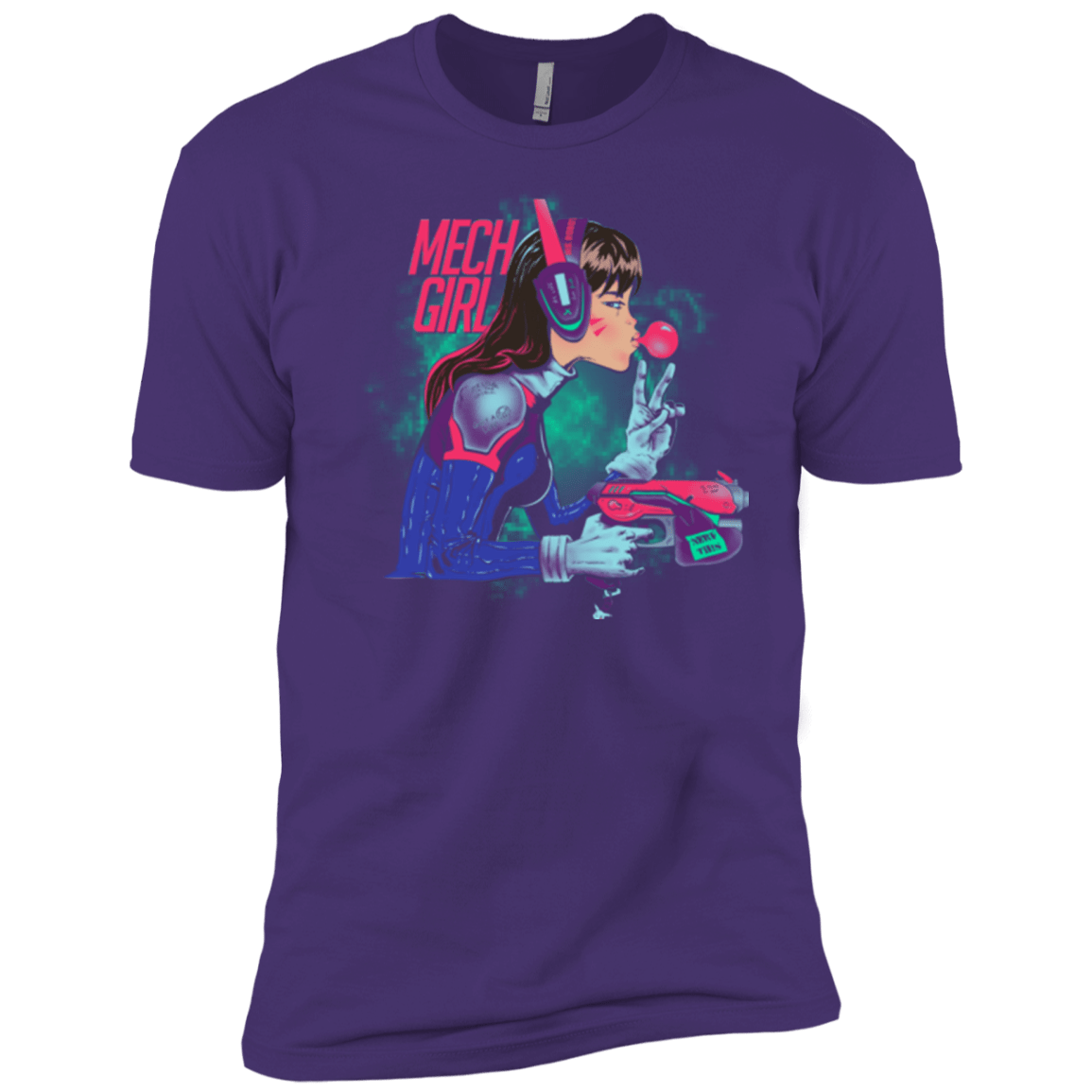 T-Shirts Purple / X-Small Mech Girl Men's Premium T-Shirt