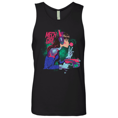 T-Shirts Black / Small Mech Girl Men's Premium Tank Top