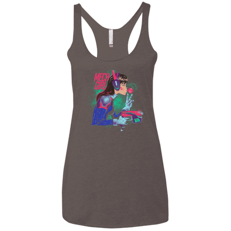 T-Shirts Macchiato / X-Small Mech Girl Women's Triblend Racerback Tank