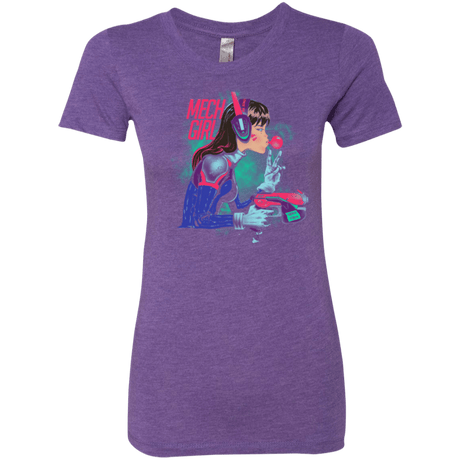 T-Shirts Purple Rush / Small Mech Girl Women's Triblend T-Shirt