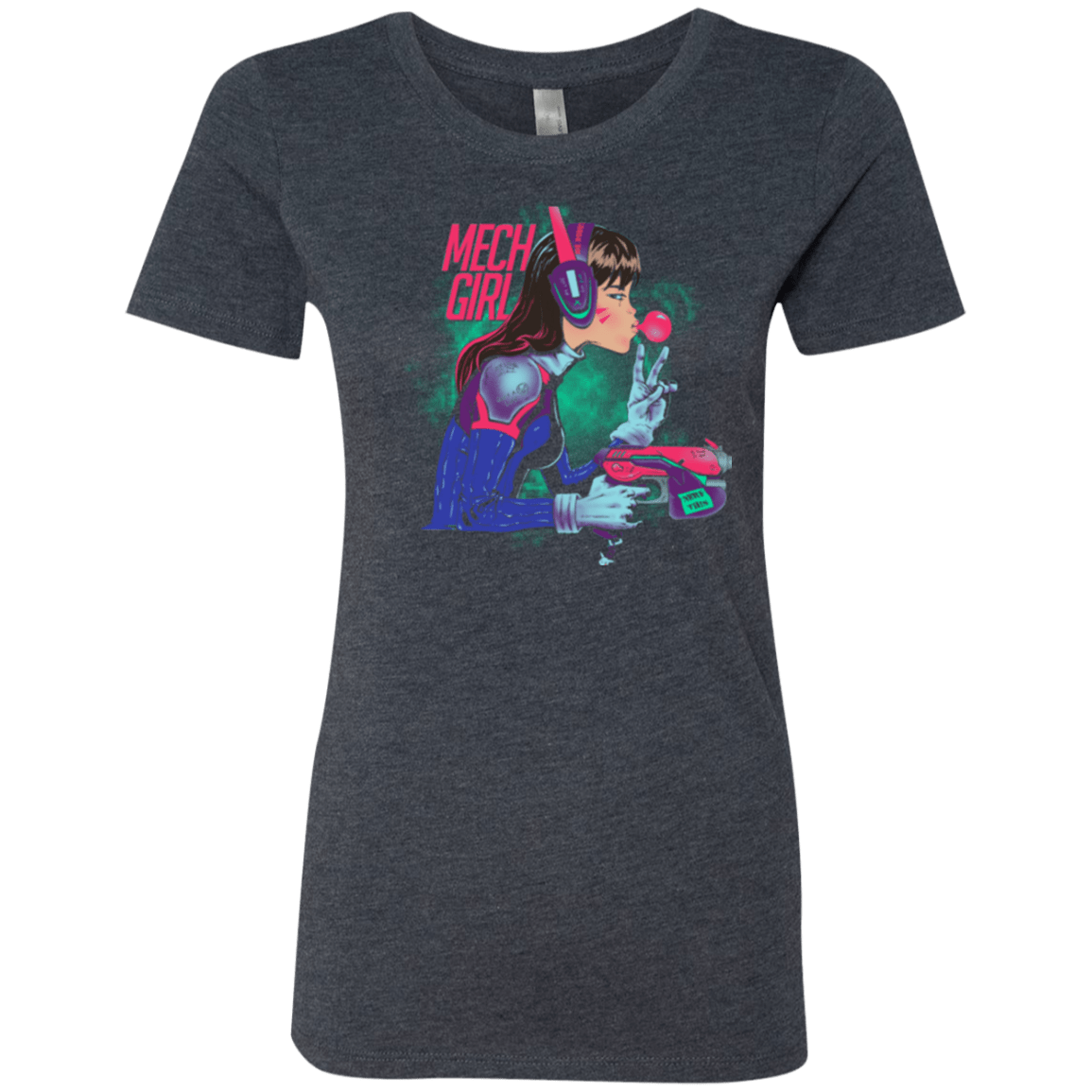 T-Shirts Vintage Navy / Small Mech Girl Women's Triblend T-Shirt