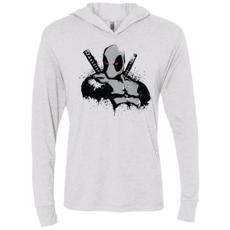 T-Shirts Heather White / X-Small Merc in Grey X Force Triblend Long Sleeve Hoodie Tee