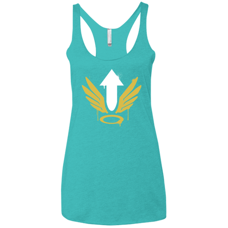 T-Shirts Tahiti Blue / X-Small Mercy Arrow Women's Triblend Racerback Tank