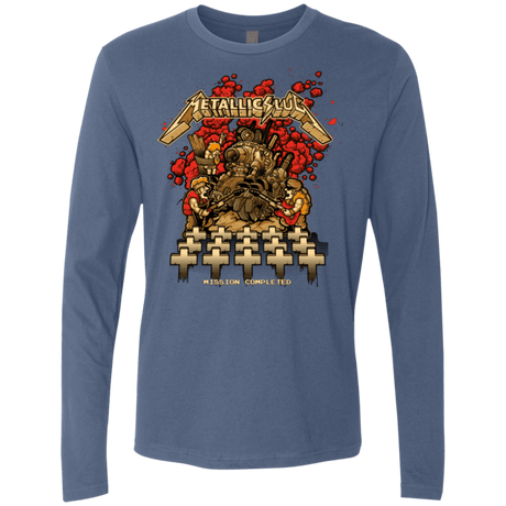 T-Shirts Indigo / Small METALLIC SLUG Men's Premium Long Sleeve