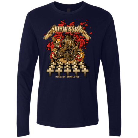 T-Shirts Midnight Navy / Small METALLIC SLUG Men's Premium Long Sleeve