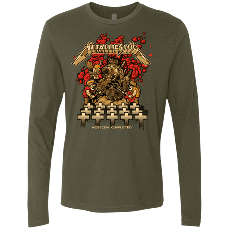T-Shirts Military Green / Small METALLIC SLUG Men's Premium Long Sleeve