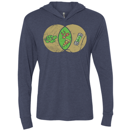 T-Shirts Vintage Navy / X-Small Mikey Diagram Triblend Long Sleeve Hoodie Tee