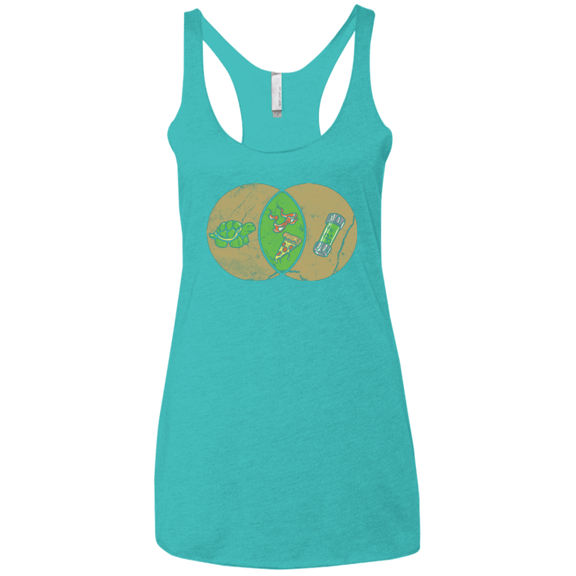 T-Shirts Tahiti Blue / X-Small Mikey Diagram Women's Triblend Racerback Tank