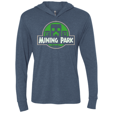 T-Shirts Indigo / X-Small Mining Park Triblend Long Sleeve Hoodie Tee