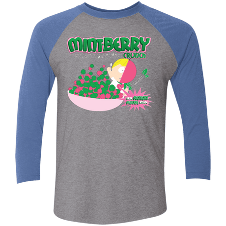 T-Shirts Premium Heather/ Vintage Royal / X-Small Mintberry Crunch Men's Triblend 3/4 Sleeve