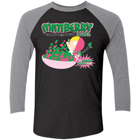 T-Shirts Vintage Black/Premium Heather / X-Small Mintberry Crunch Men's Triblend 3/4 Sleeve