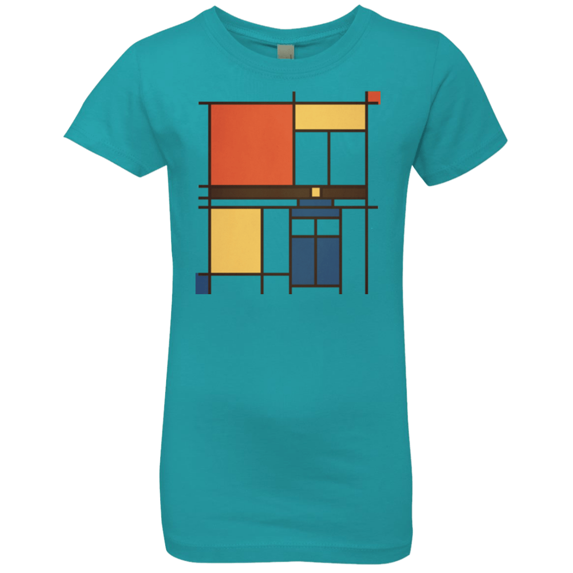 T-Shirts Tahiti Blue / YXS Mondrian Who Girls Premium T-Shirt