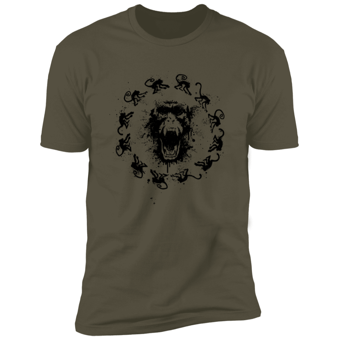 T-Shirts Military Green / S Monkey Fever Men's Premium T-Shirt