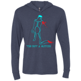 T-Shirts Vintage Navy / X-Small Monty Pytron Triblend Long Sleeve Hoodie Tee