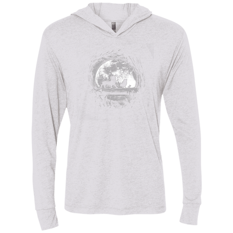 T-Shirts Heather White / X-Small Moonlight Triblend Long Sleeve Hoodie Tee