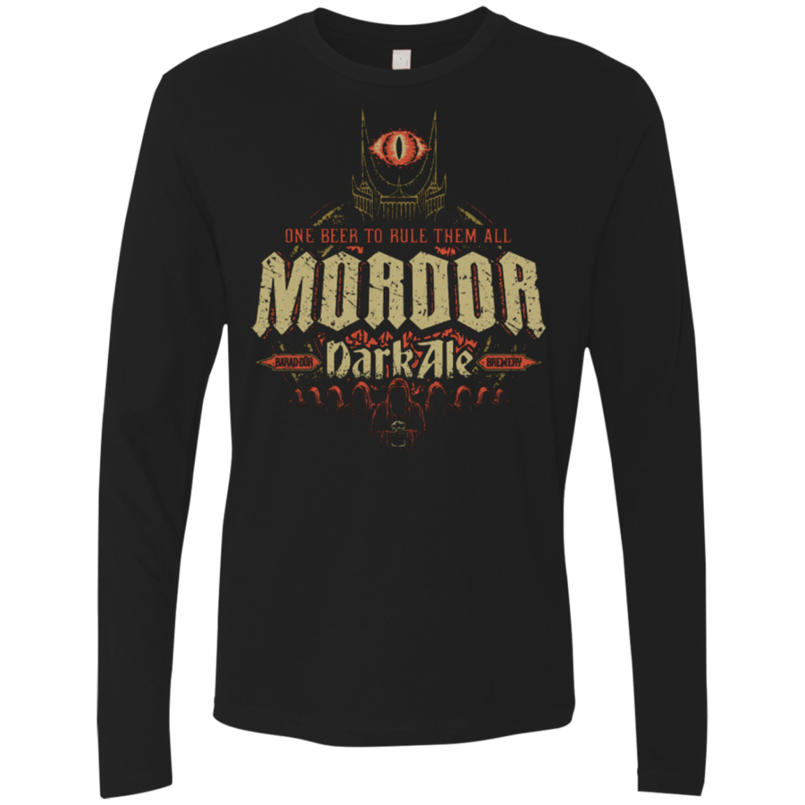 T-Shirts Black / Small Mordor Dark Men's Premium Long Sleeve