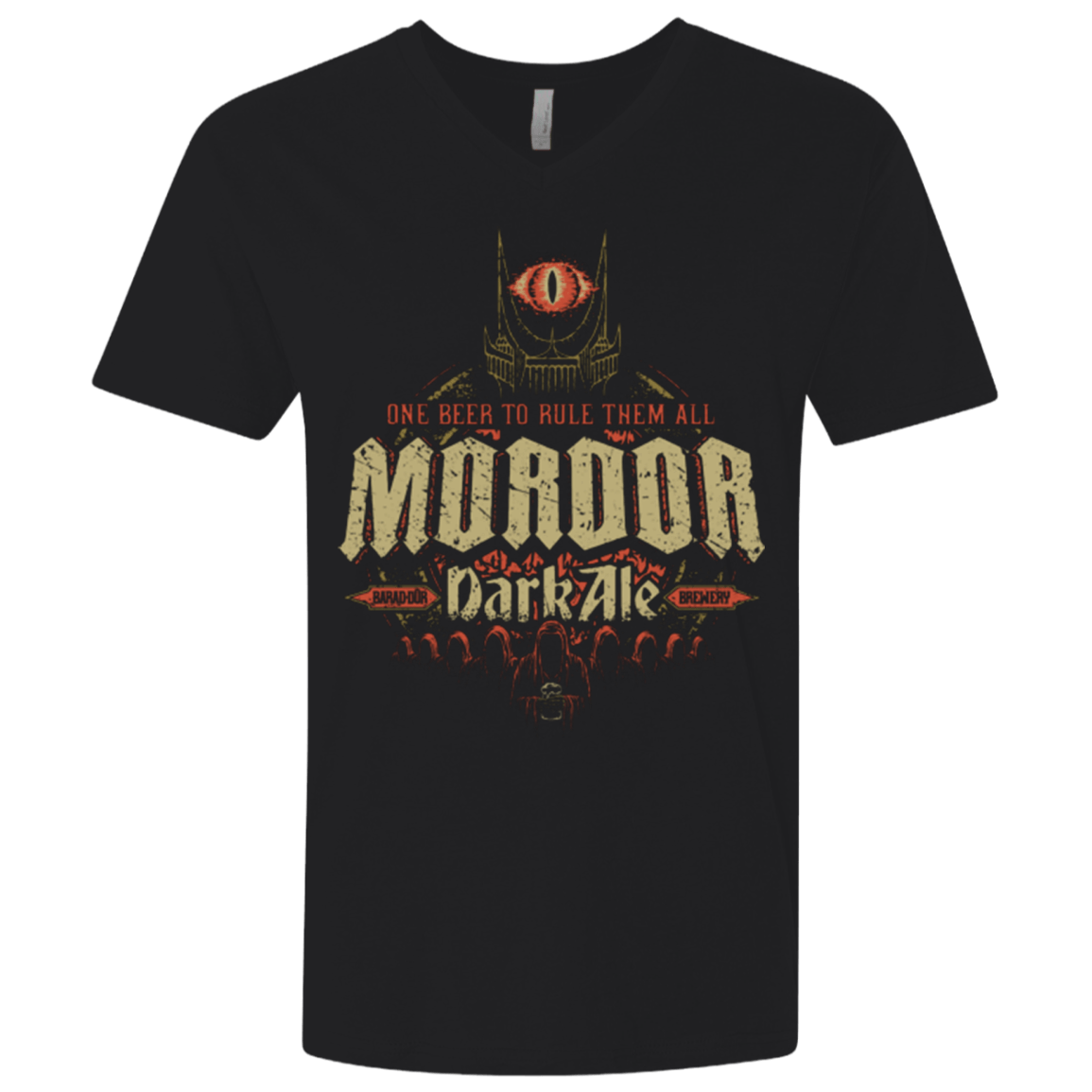 T-Shirts Black / X-Small Mordor Dark Men's Premium V-Neck