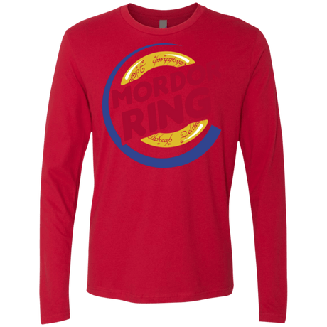 T-Shirts Red / Small Mordor Ring Men's Premium Long Sleeve