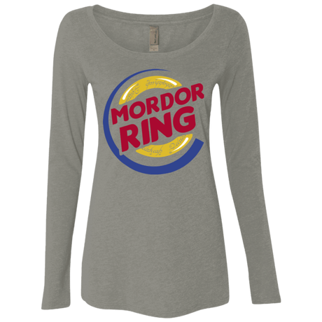 T-Shirts Venetian Grey / Small Mordor Ring Women's Triblend Long Sleeve Shirt