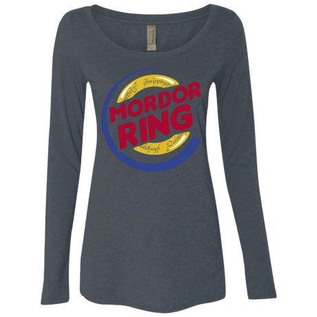 T-Shirts Vintage Navy / Small Mordor Ring Women's Triblend Long Sleeve Shirt