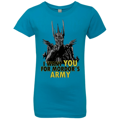 T-Shirts Turquoise / YXS Mordors army Girls Premium T-Shirt