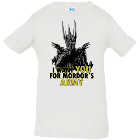 T-Shirts White / 6 Months Mordors army Infant Premium T-Shirt