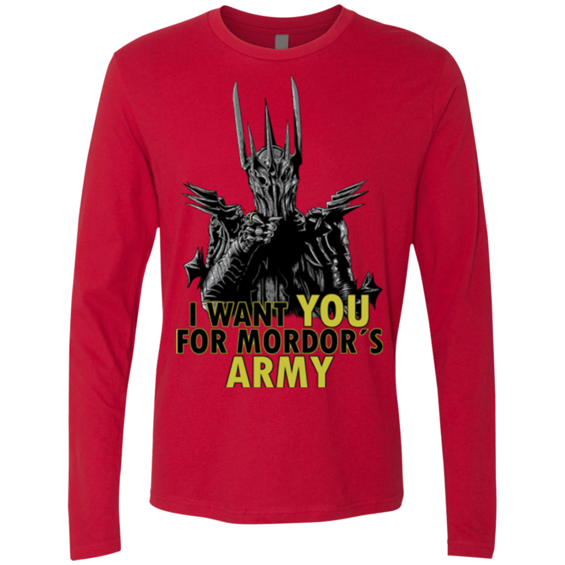 T-Shirts Red / Small Mordors army Men's Premium Long Sleeve