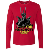 T-Shirts Red / Small Mordors army Men's Premium Long Sleeve